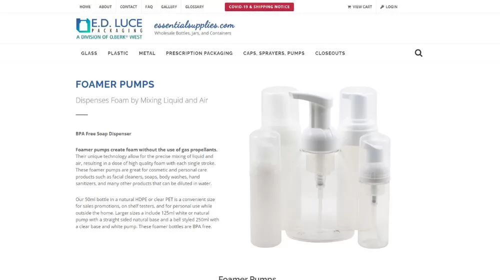 foam pump manufacturers in the USA