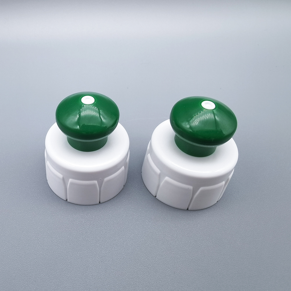 24/410 green and white color push pull cap for househould cleaning