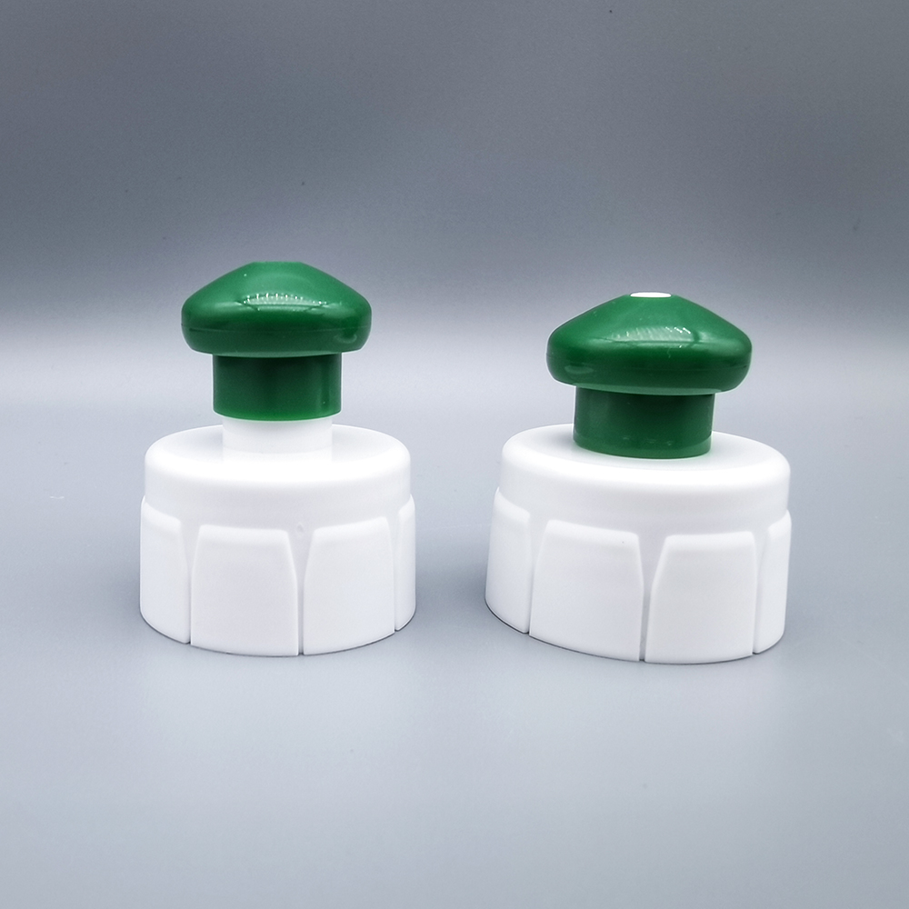 24/410 green and white color push pull cap for househould cleaning