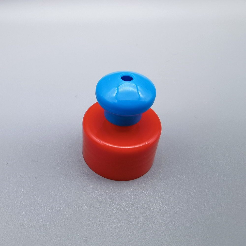 24/410 blue and red color push pull cap for househould cleaning