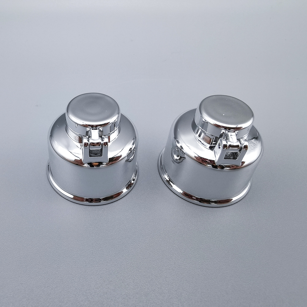 28/410 shiny silver small flip top cap