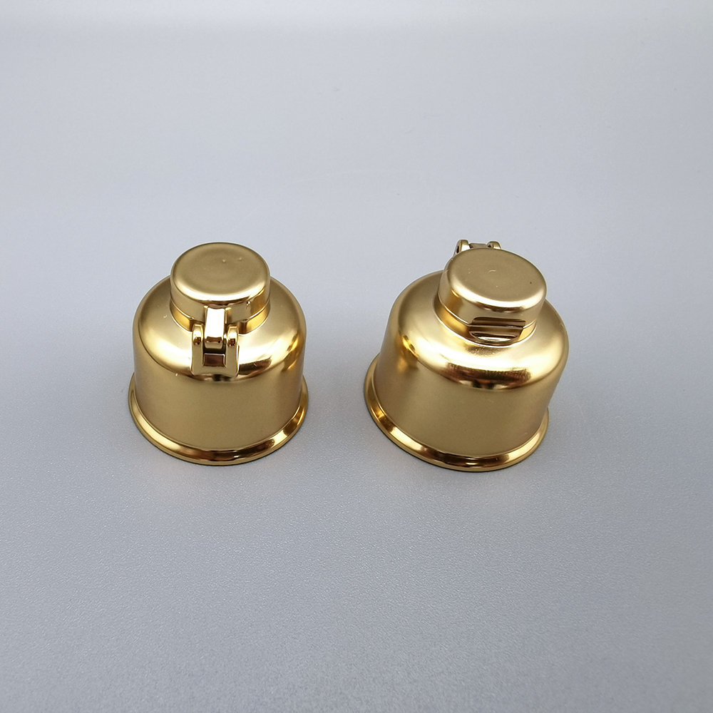 24/410 matte/shiny gold small flip top cap