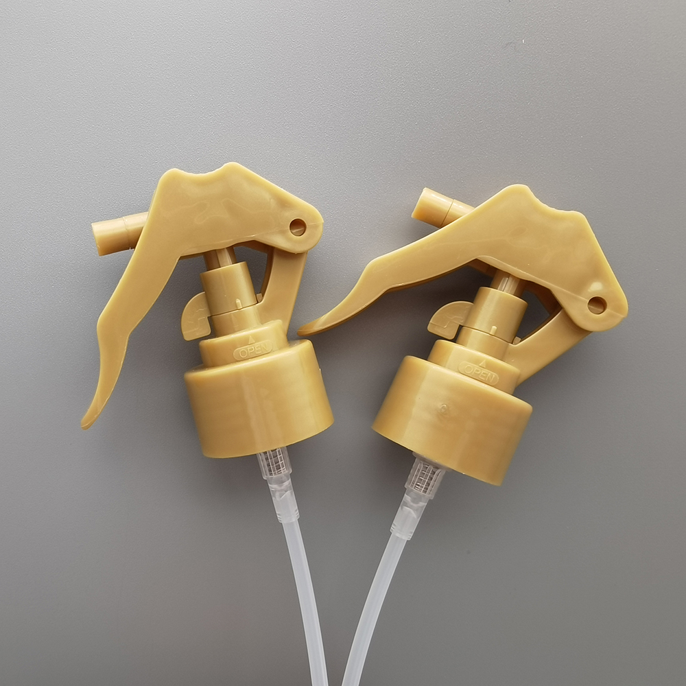 28/410 gold plastic Mini Trigger Sprayer Pump with Different Lock SP-MTS18 05C