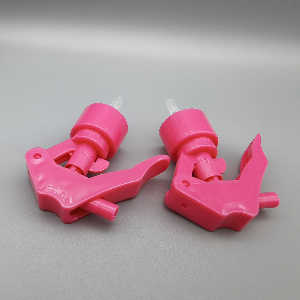 24/410 rose red plastic Mini Trigger Sprayer Pump with Different Lock SP-MTS17 05C