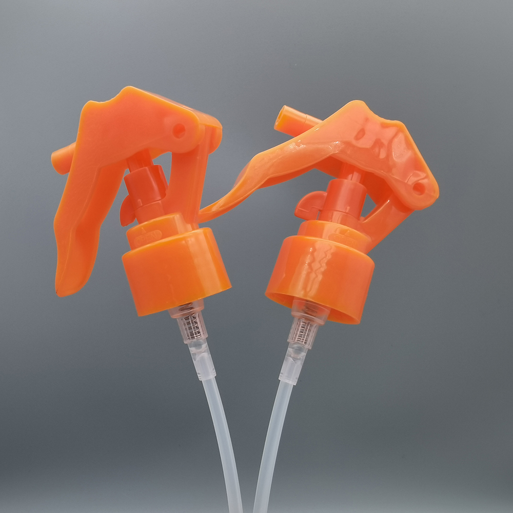24/410 orange plastic Mini Trigger Sprayer Pump with Different Lock SP-MTS15 05C