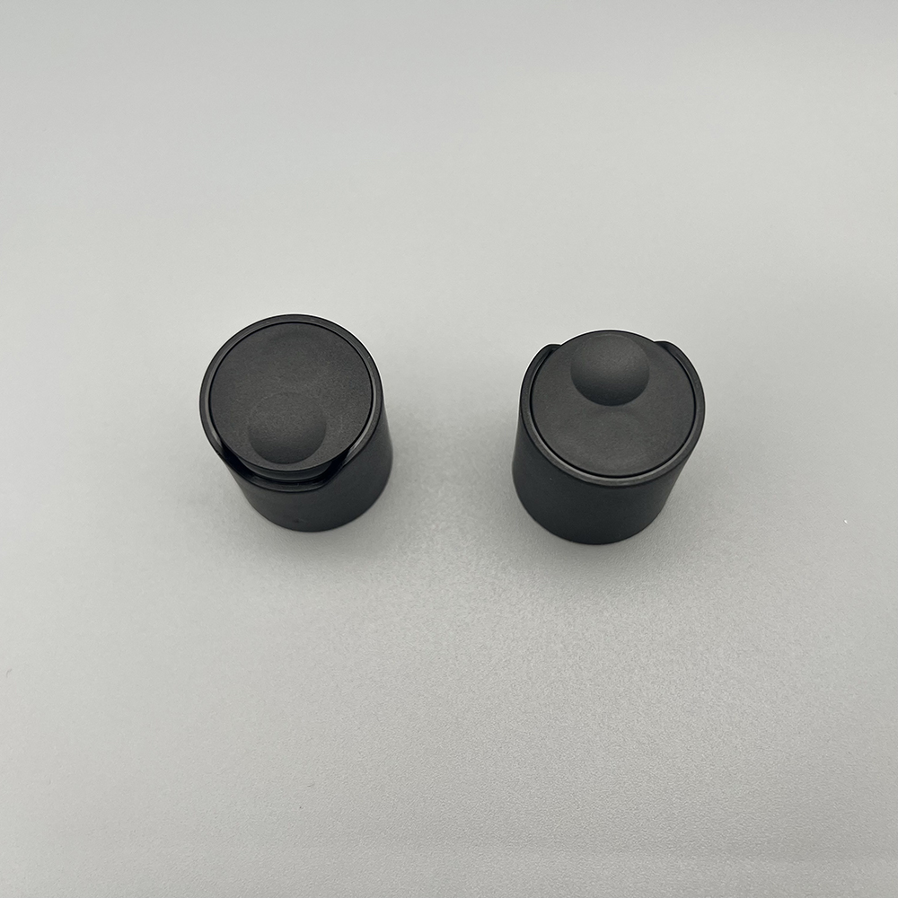 24/410 matte black plastic PP+PE disc top cap