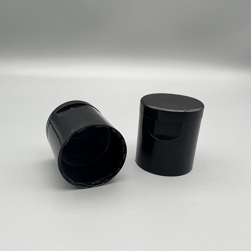 24/415 black color plastic PP flip top cap