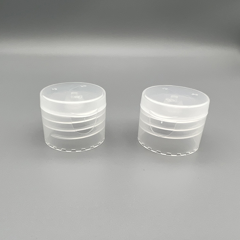 28/410 transparent color plastic PP flip top cap