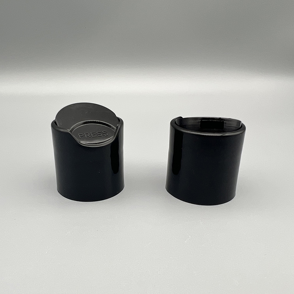 24/410 black color disc top cap/press cap