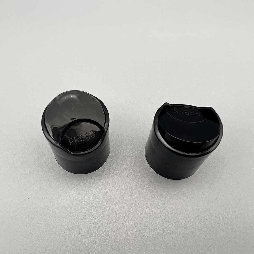 24/410 black color disc top cap/press cap