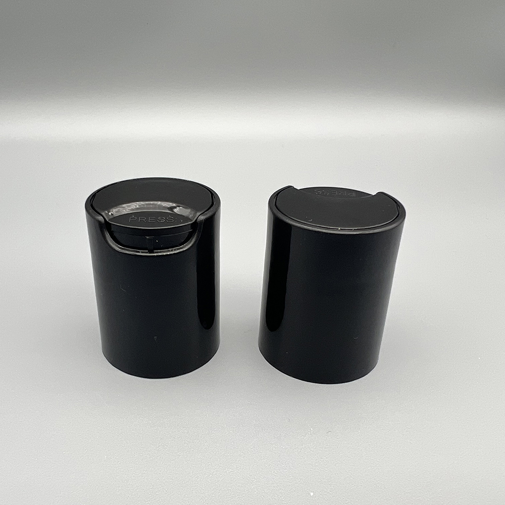 28/415 black plastic PP disc top cap