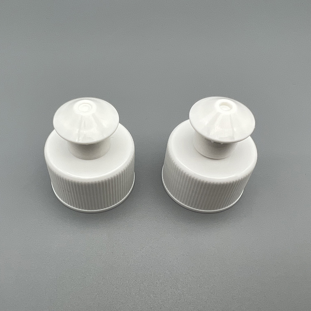 24/410 white color ribbed push pull cap for househould cleaning