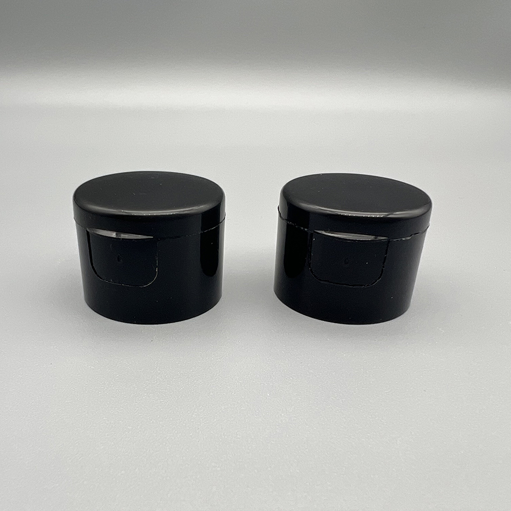 24/410 black color plastic PP flip top cap