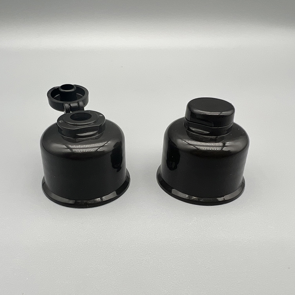 24/410 black color small flip top cap